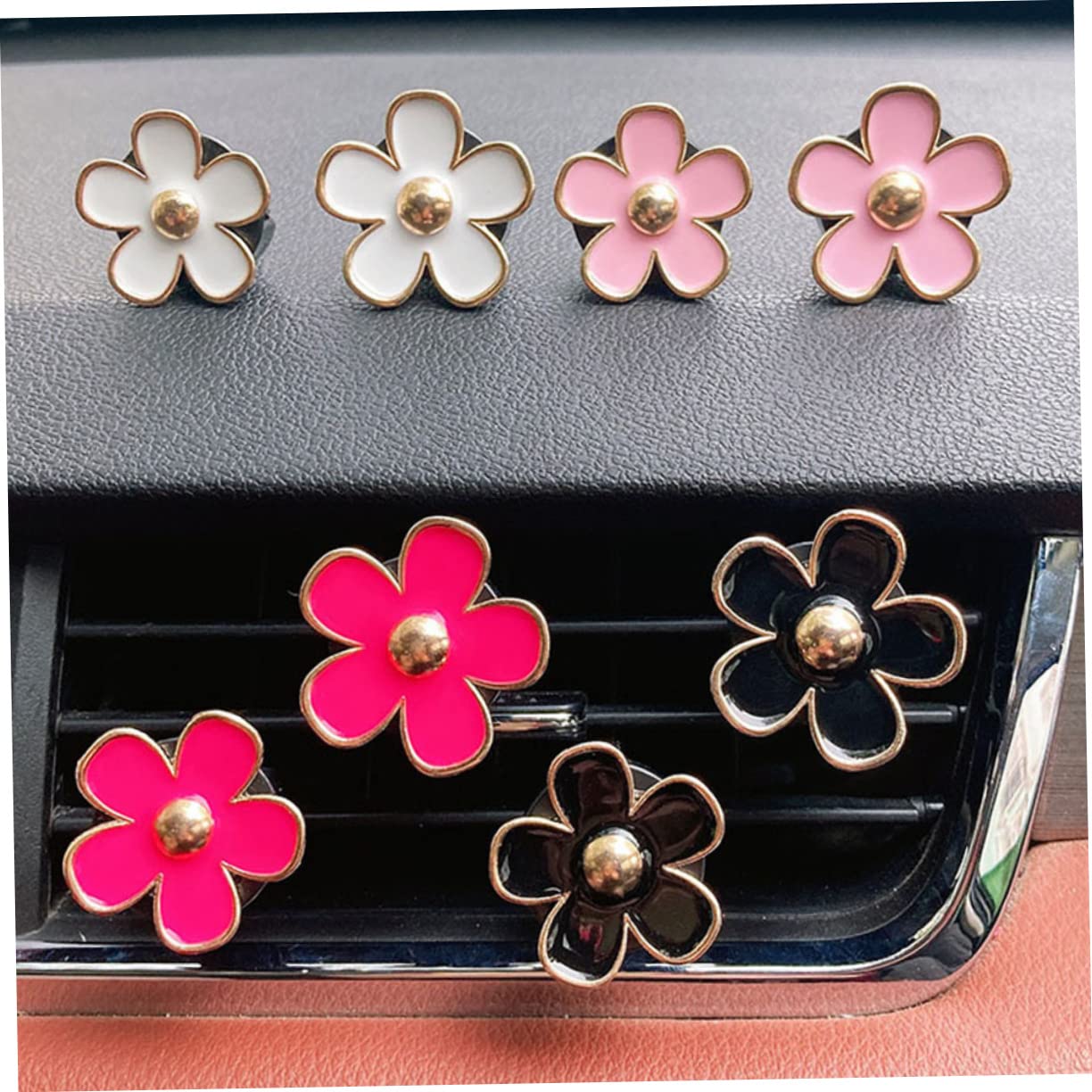 SOLUSTRE 18pezzi Clip Decorative Per Ventilazione Auto Decorazione Fiore Per Profumatori e Aria Accessorio Per Auto e Ambienti Interni