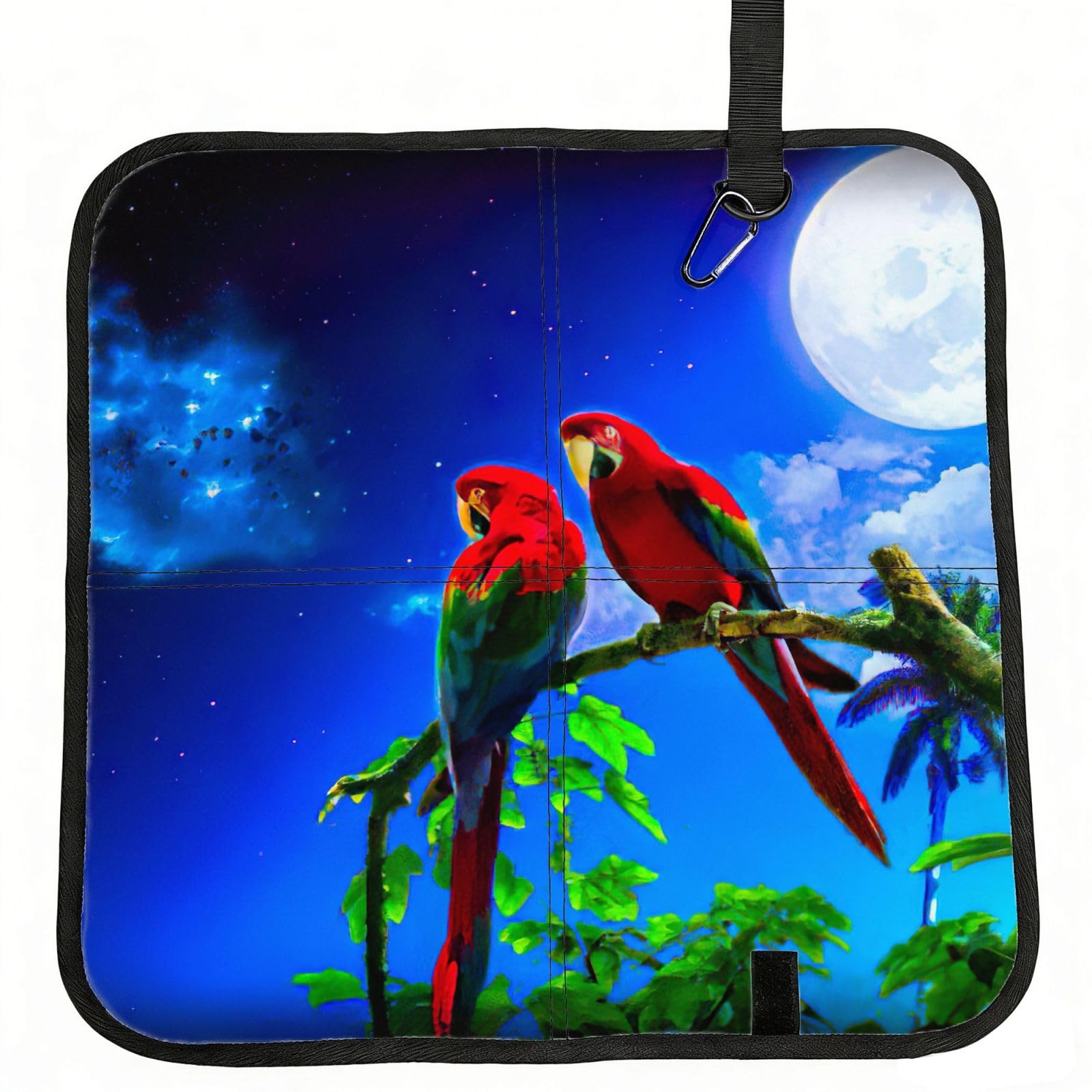 bghdfa Parrot Print Outdoor Sitting Mat Waterproof Oxford Cloth Seat Cushion Folding Foam Camping Seat For Picnic