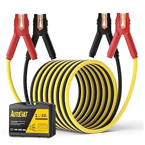 Heavy Duty Jumper Cables 1 Gauge 30 Feet 900A Booster Cables Jump Start Automotive Jumper Cables Kit for