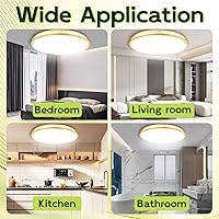 Vista 67 de Lámpara de techo LED de 13 pulgadas de montaje empotrado, luces de techo ajustables de 2700K/3000K/3500K/4000K/5000K, iluminación regulable