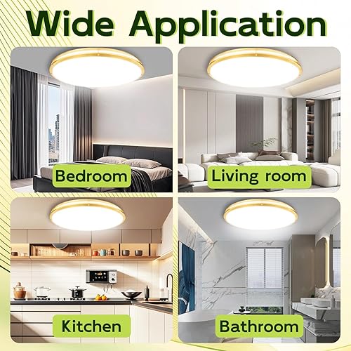 Miniatura 67 de Lámpara de techo LED de 13 pulgadas de montaje empotrado, luces de techo ajustables de 2700K/3000K/3500K/4000K/5000K, iluminación regulable