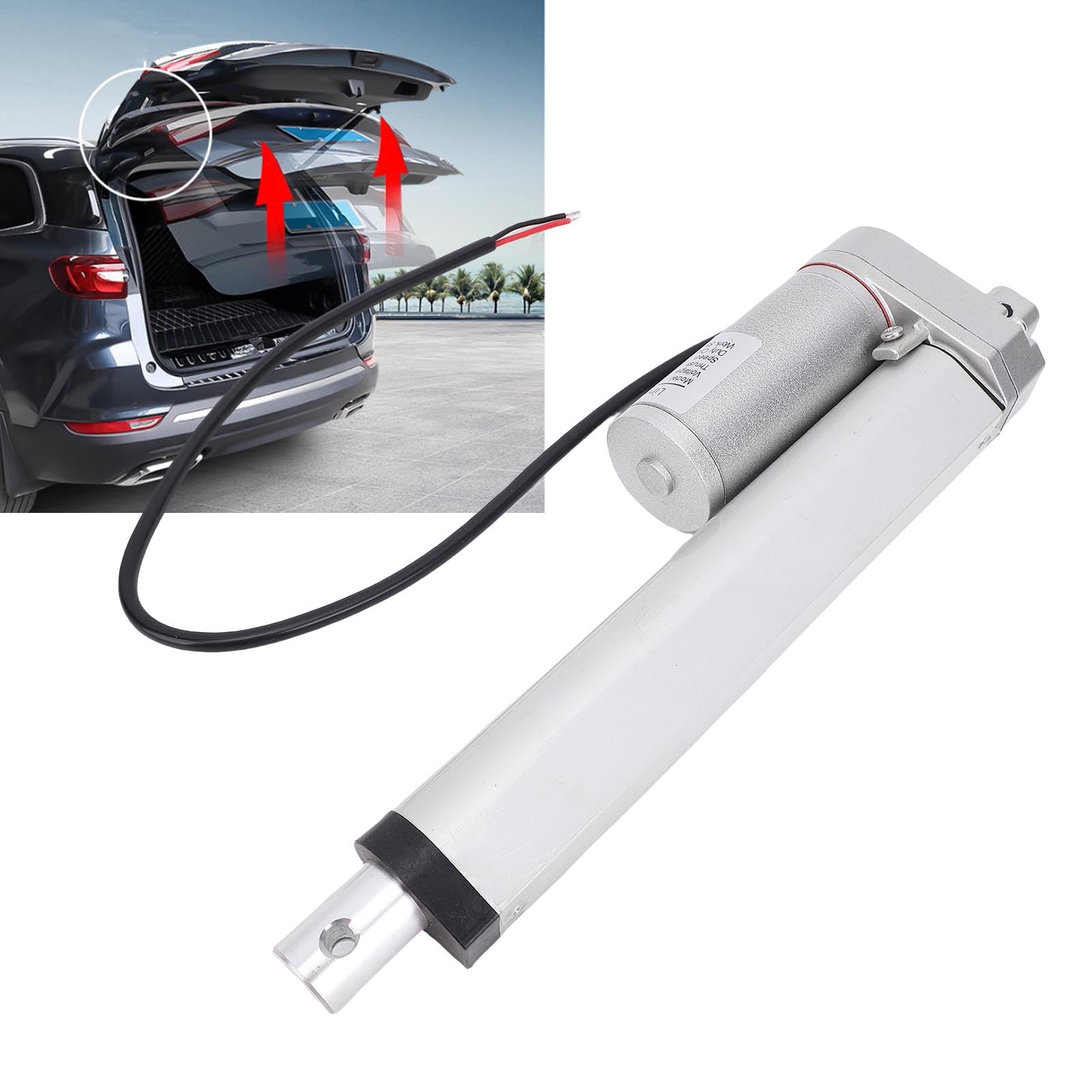 Akozon Siłownik Liniowy 12V Szybki 6-calowy Skok 1500N Siłownik Elektryczny z Przełącznikiem do Pojazdów Kempingowych RV