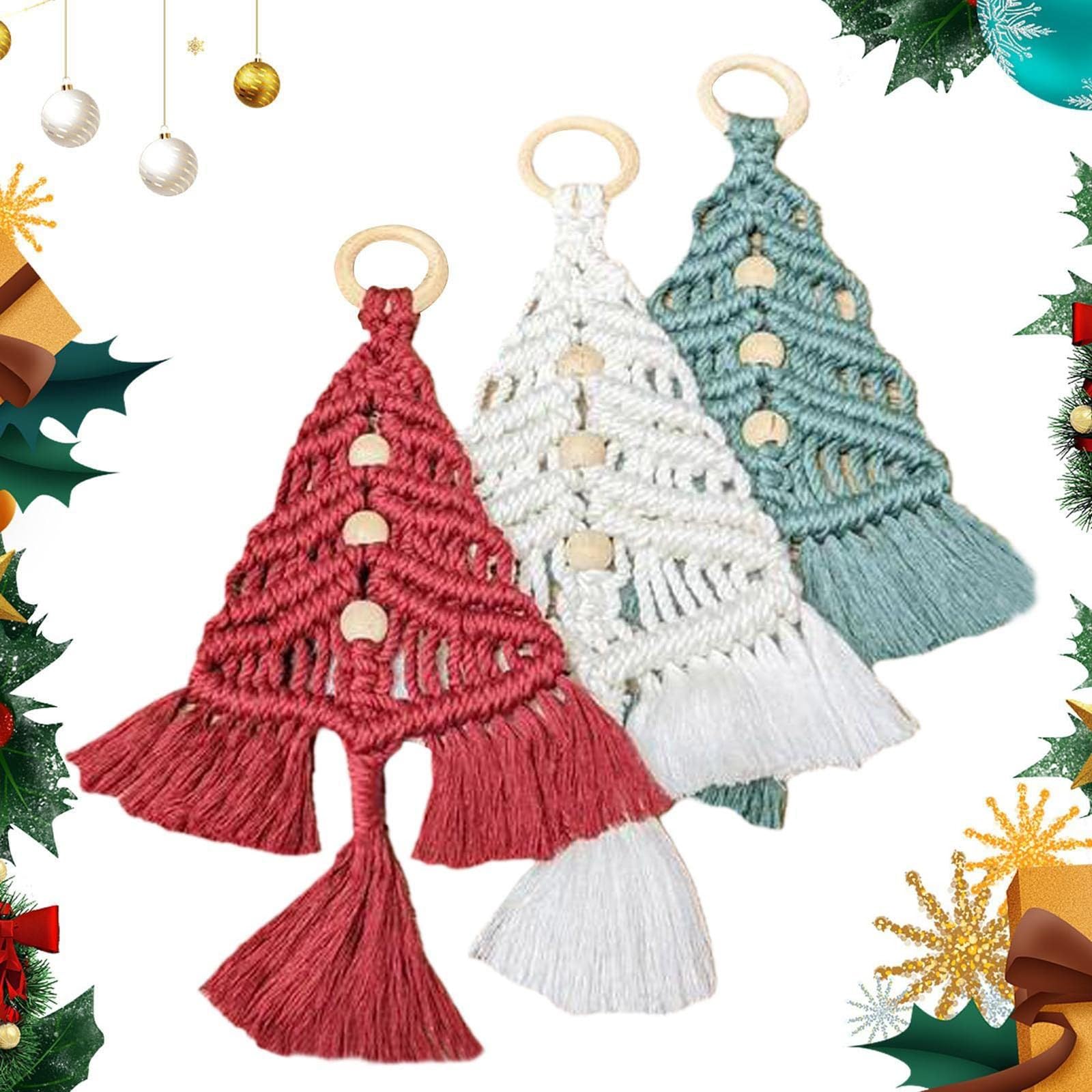 Decorazione per albero di Natale in macramè: arredamento boho nordico - Italia