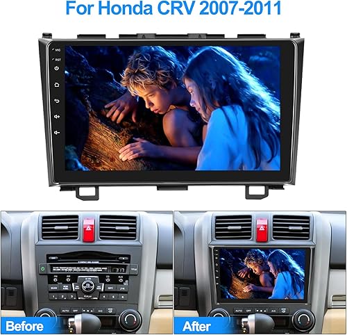 Miniatura 2 de Para Honda CRV 2007 2008 2009 2010 2011 Radio, Android 11 estéreo de coche con Carplay inalámbrico Android Auto Mirror Link, radio de coche de 9