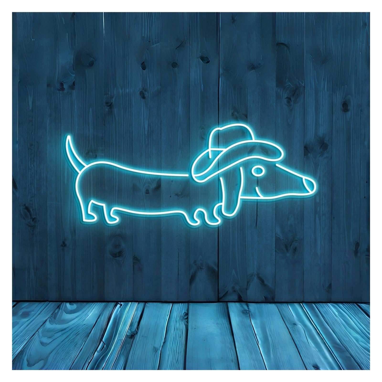RONGCH Hanging Art Neon Signs Dachshund Dog Neon Sign, Suitable for Pet Shop Decor with Brightness Adjustable 50cm(D)