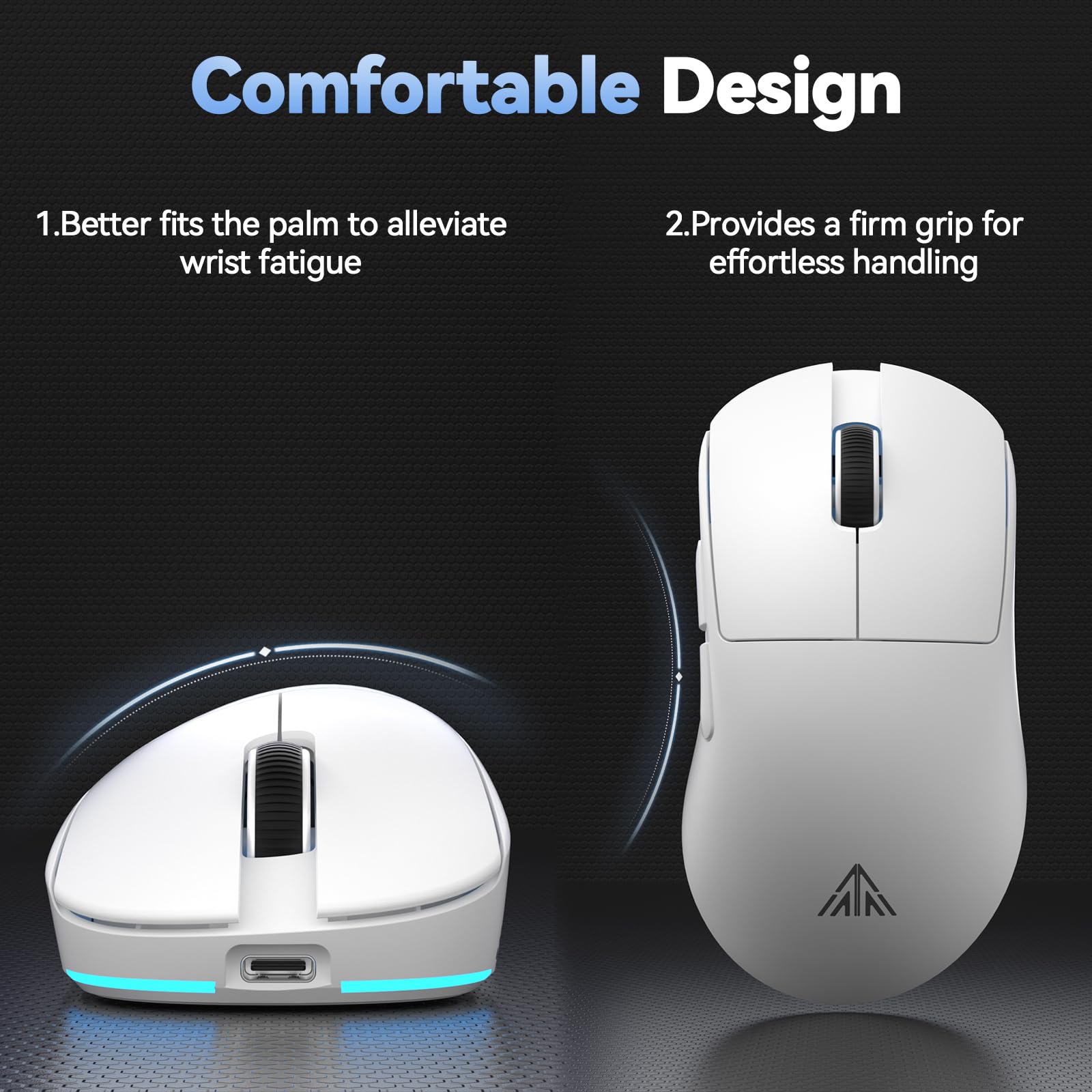 SOLAKAKA SM822 - Ratón para juegos para PC, portátil (blanco)