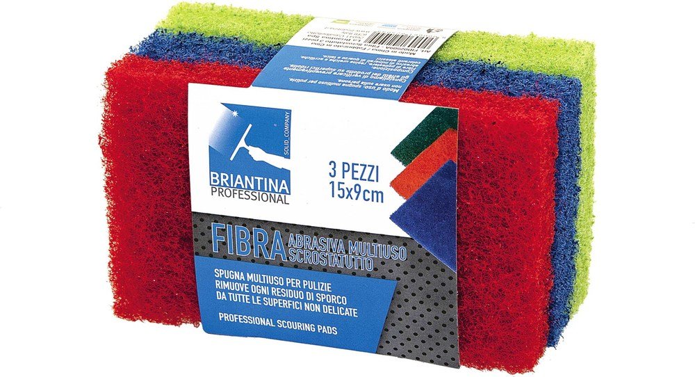 The Briantina fib02509 a Fibre scrostatutto Professional, 15 x 9 x 2 cm, 3 Pieces
