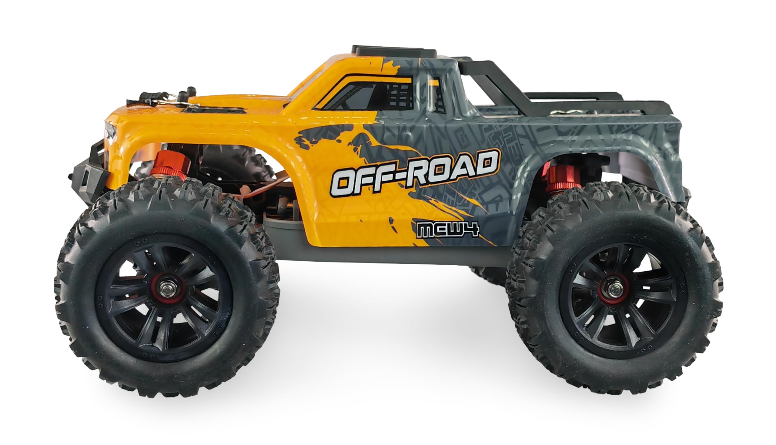 Amewi MEW4 Monster Truck Brushless 4WD 1:16 RTR, pomarańczowy