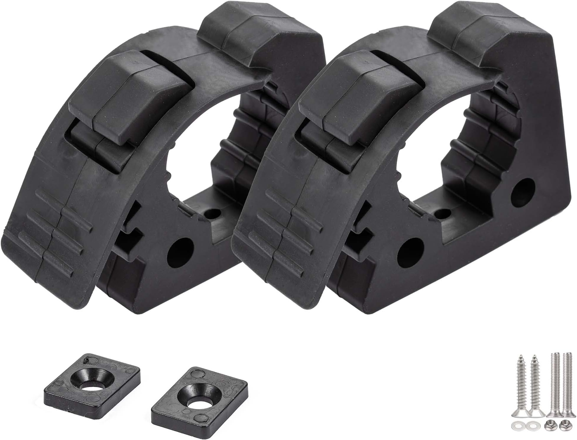 SINOKING Shovel Mount Rubber Clamp for Securing Equipment from 1-1/4" to 1-3/8" in diameter for Home, Garage, Boat, RV, ATV & Off-Road