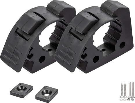 SINOKING Shovel Mount Rubber Clamp for Securing Equipment from 1-1/4" to 1-3/8" in diameter for Home, Garage, Boat, RV, ATV & Off-Road