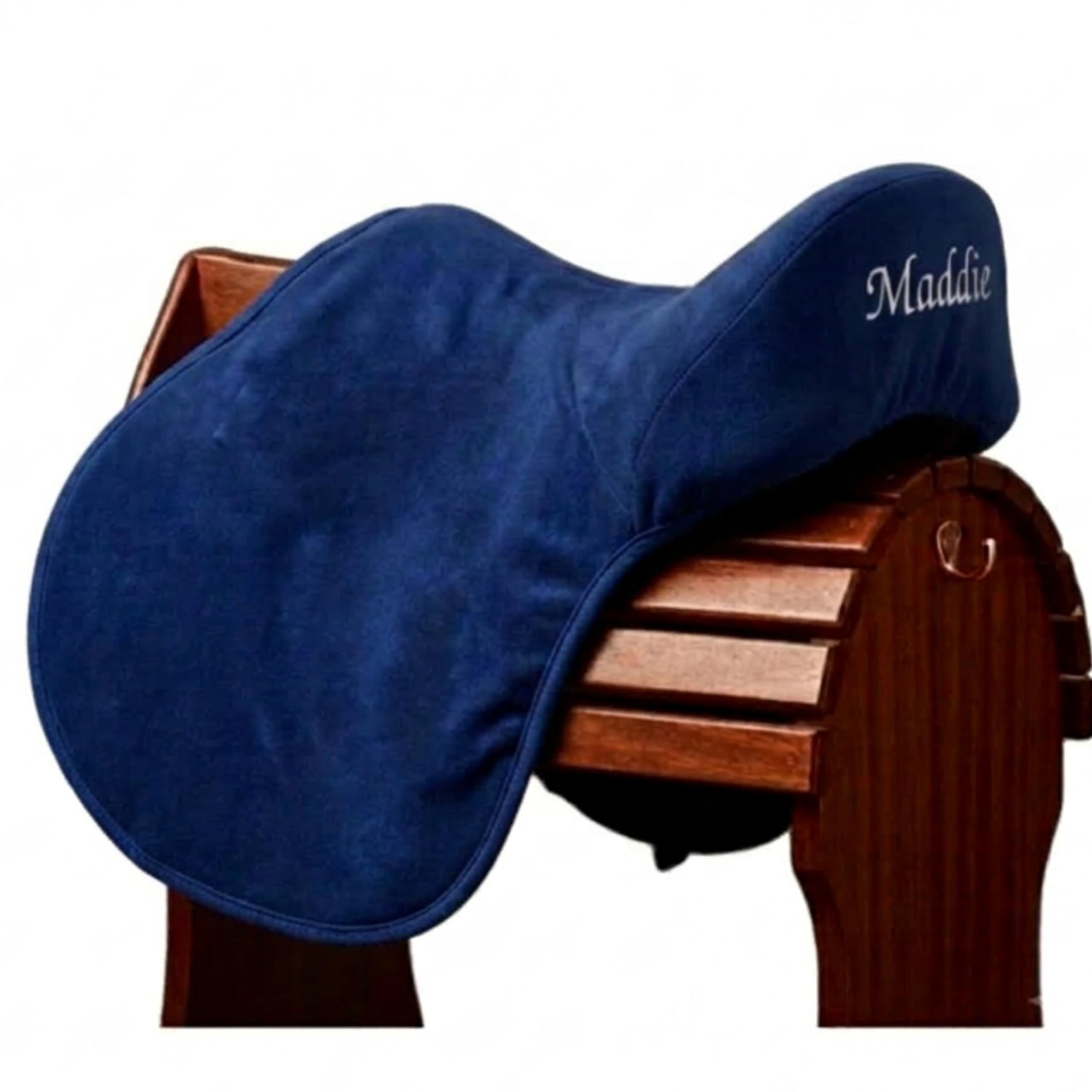 Personalised Fleece Horse Saddle Cover Royal Blue Dressage and GP (Horse/Full)