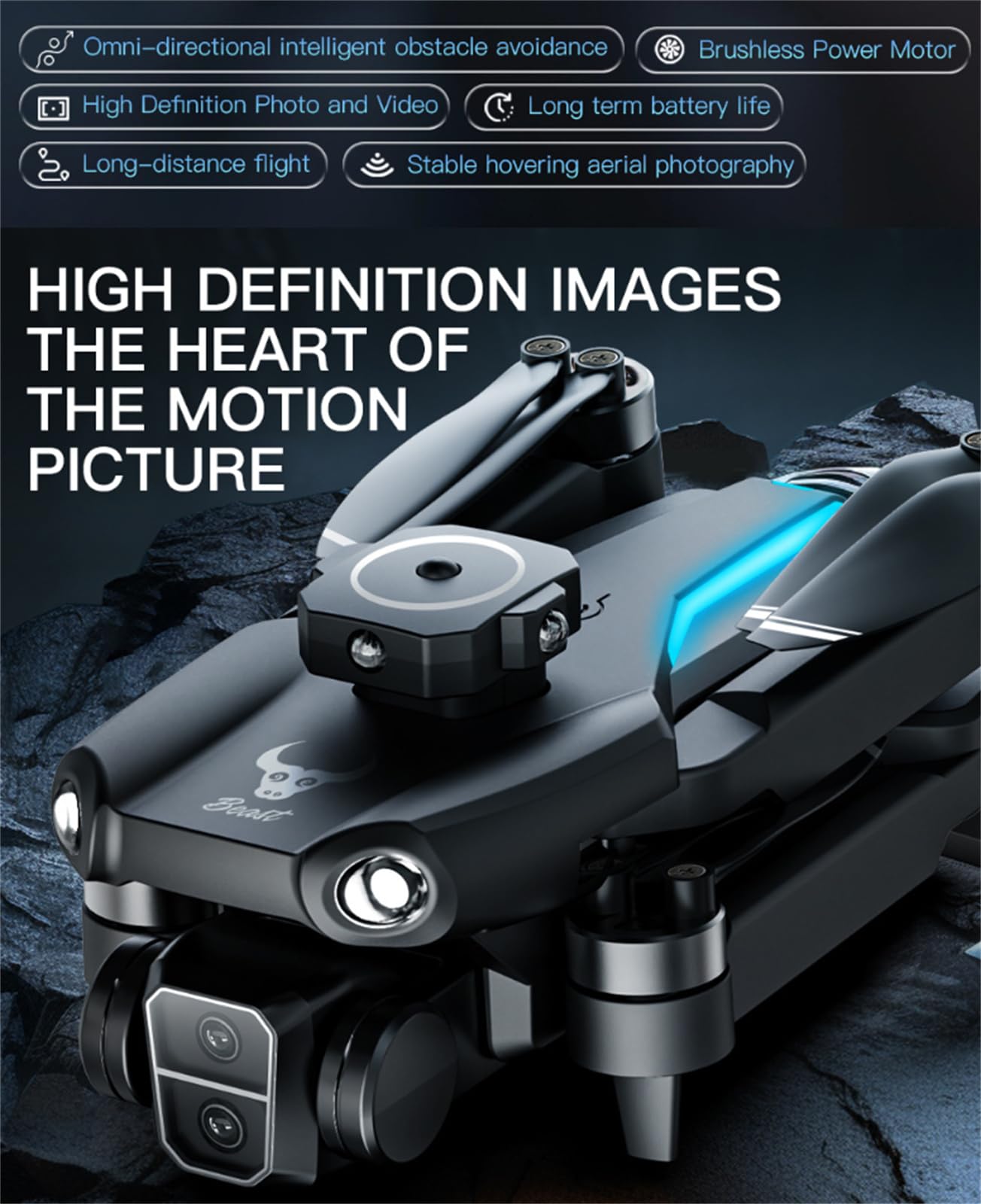 SG109 PRO Max Drone 4k GPS 8K HD Podwójny aparat Profesjonalna fotografia lotnicza UAV Bezszczotkowy silnik Quadcopter Zabawki Samoloty UAV,Sg109pro black