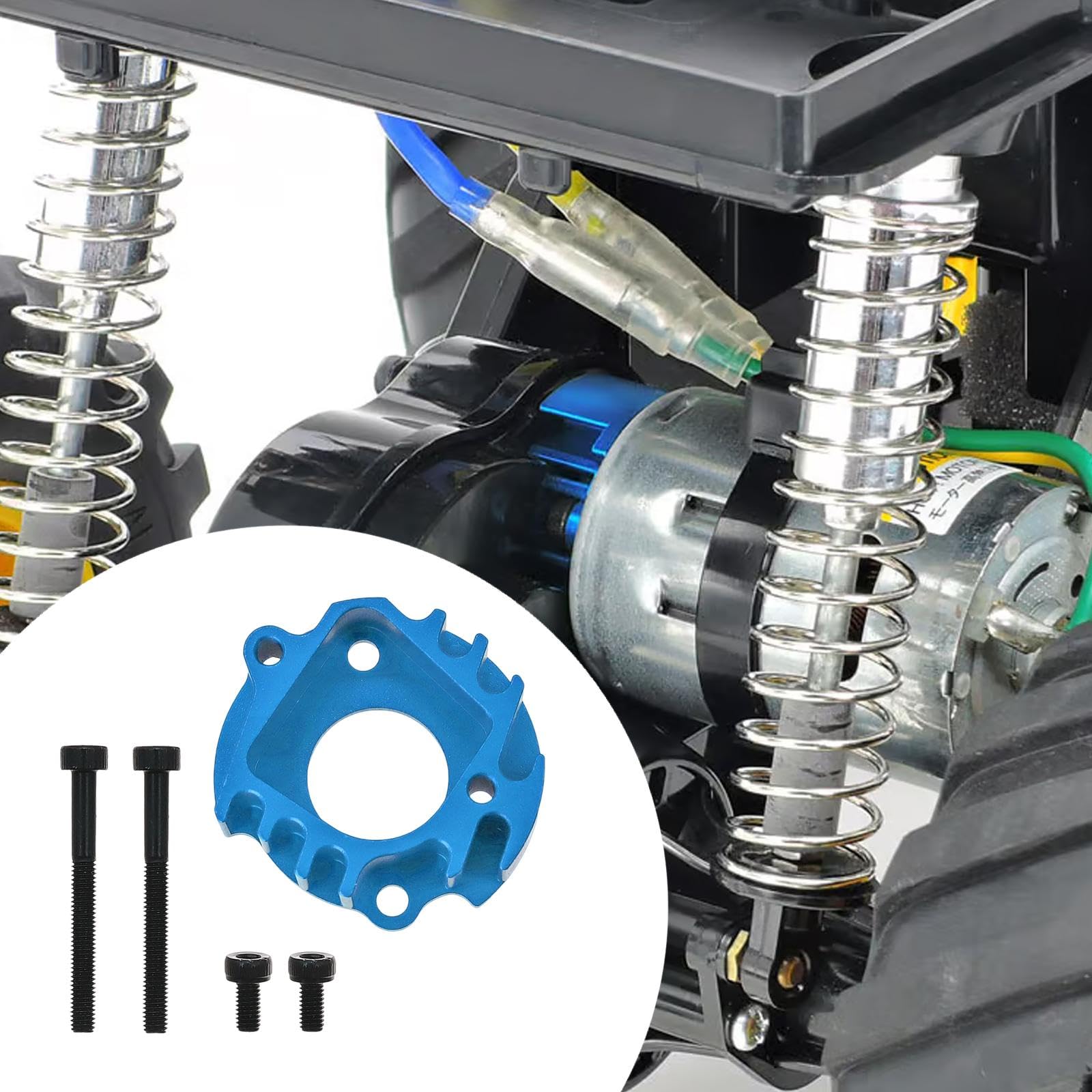 Garende 1/10 RC Car Motor Mount Replacement Sturdy Lightweight Professional Spare Parts RC Car Part Accessory for CW01 Lunchbox, Blue