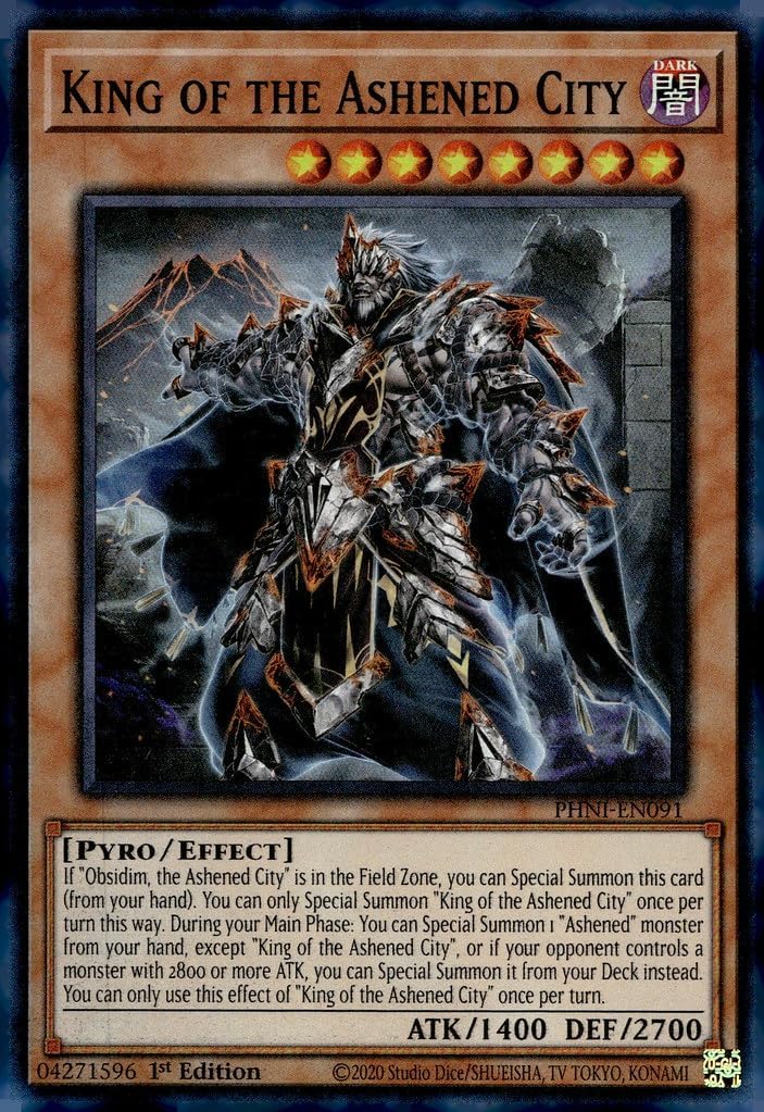Amazon.com: YU-GI-OH! King of The Ashened City - PHNI-EN091 - Super ...