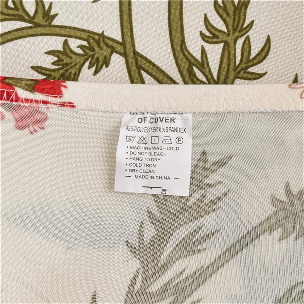 FANSU Copripoltrona Relax Reclinabile Elasticizzato, 1 Posto Elegante Fiori Copripoltrona Reclinabile Elettrica Coprisedile con Tasche, Universale Fodere per Poltrona Relax (Margherite)