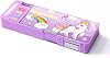 Pop Up Multifunctional Pencil Case for Boys and Girls Cute Cartoon Pattern Pencil Case with Pencil Sharpener Whiteboard Best Birthday Gift Purple Unicorn 1 piece (pack of 1) Plastic