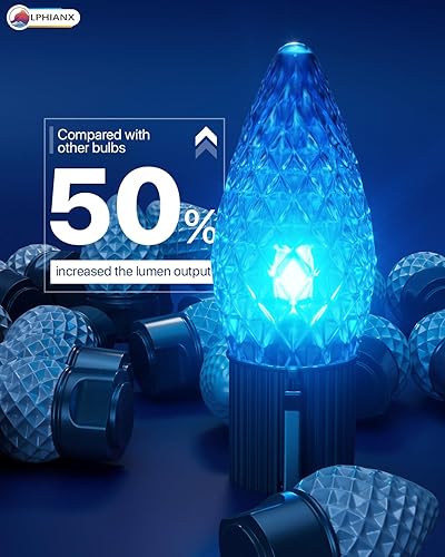 Miniatura 8 de Luces de Navidad inteligentes C9 para exteriores, 115 pies, 150 LED, tira de luces RGB controladas por aplicación con más de 80 modos de cambio de