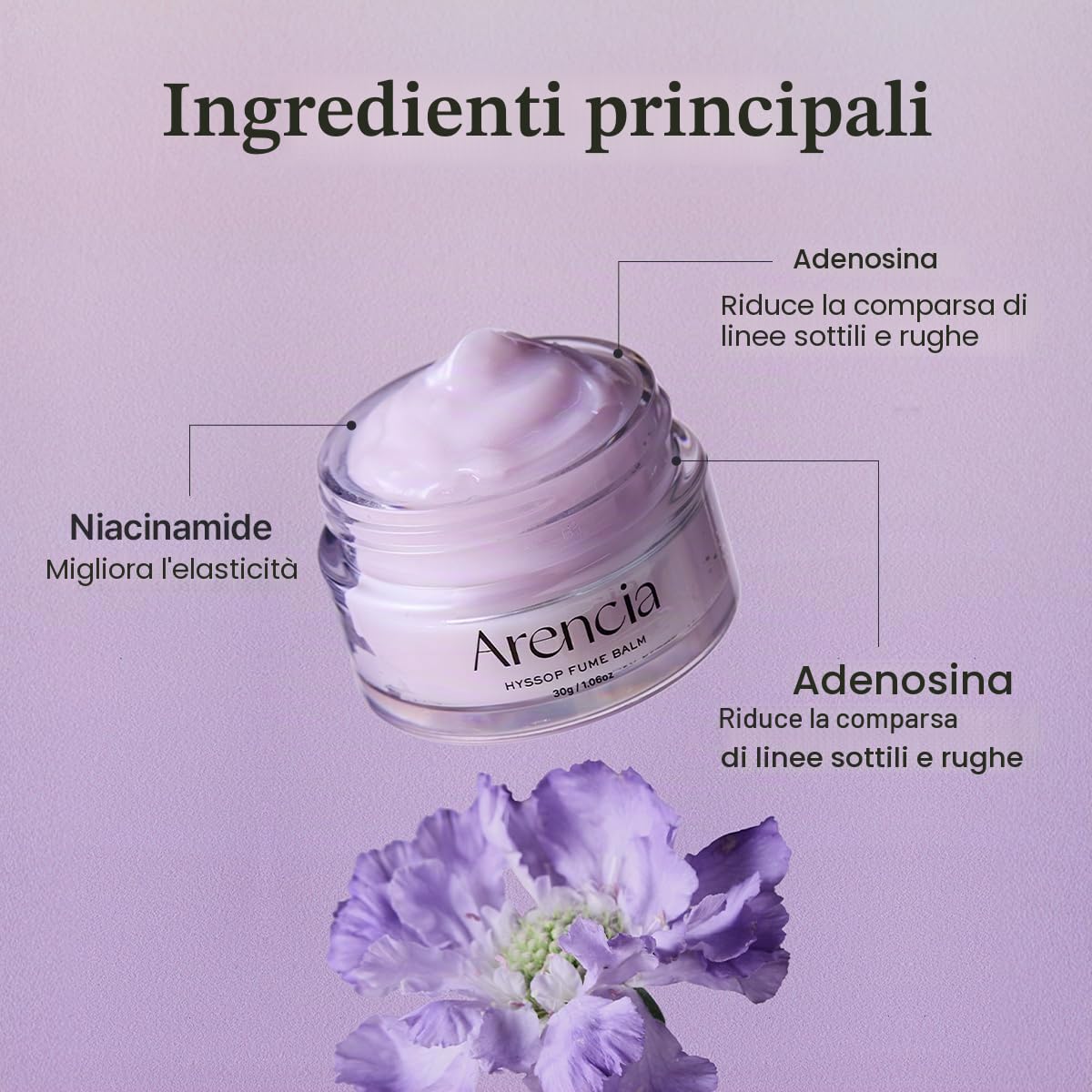 ARENCIA Hyssop Fume Balm - Balsamo Multi Aroma per Volume Della Pelle Miglioramento delle Rughe