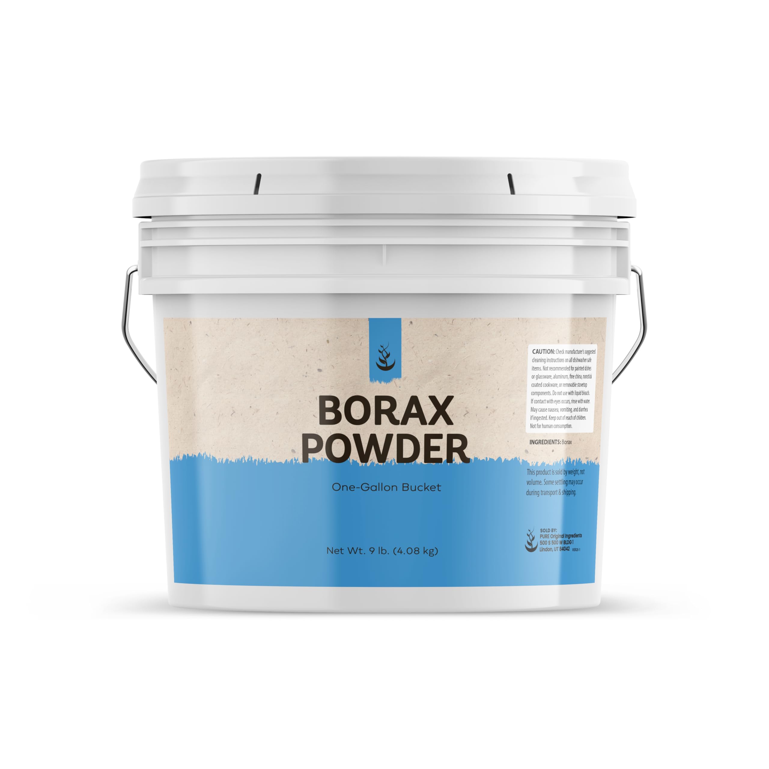 PURE ORIGINAL INGREDIENTS Borax Powder (1 Gallon) Multipurpose Cleaner & Laundry Booster, Deodorizer & Stain Remover