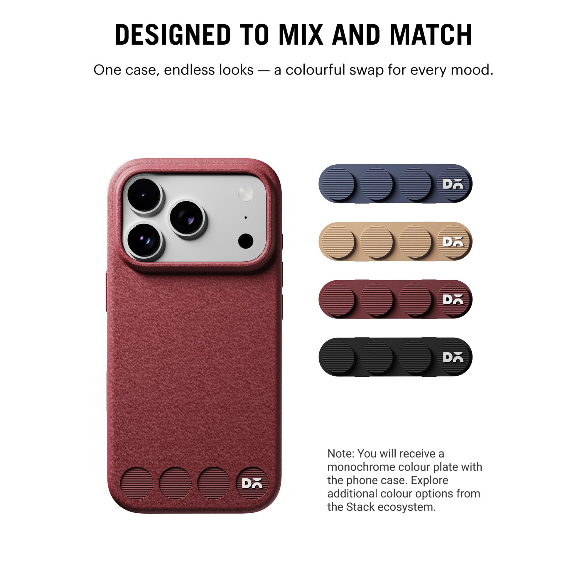 DailyObjects iPhone 17 Pro Max Stack Leatherette Case Cover | Compatible with MagSafe | Camera & Body Protection | Scratch Proof | Dual Hybrid Protection | Wireless Charging - Dahlia Red — Amazon image 4