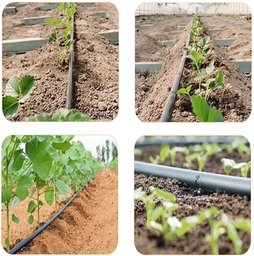 100m 16mm 2-Holes Micro Irrigation System Drip Tape 0.2mm Thick Under Film, for Greenhouse Farm Watering Patch Tape Hose Accessories(Space 20cm)