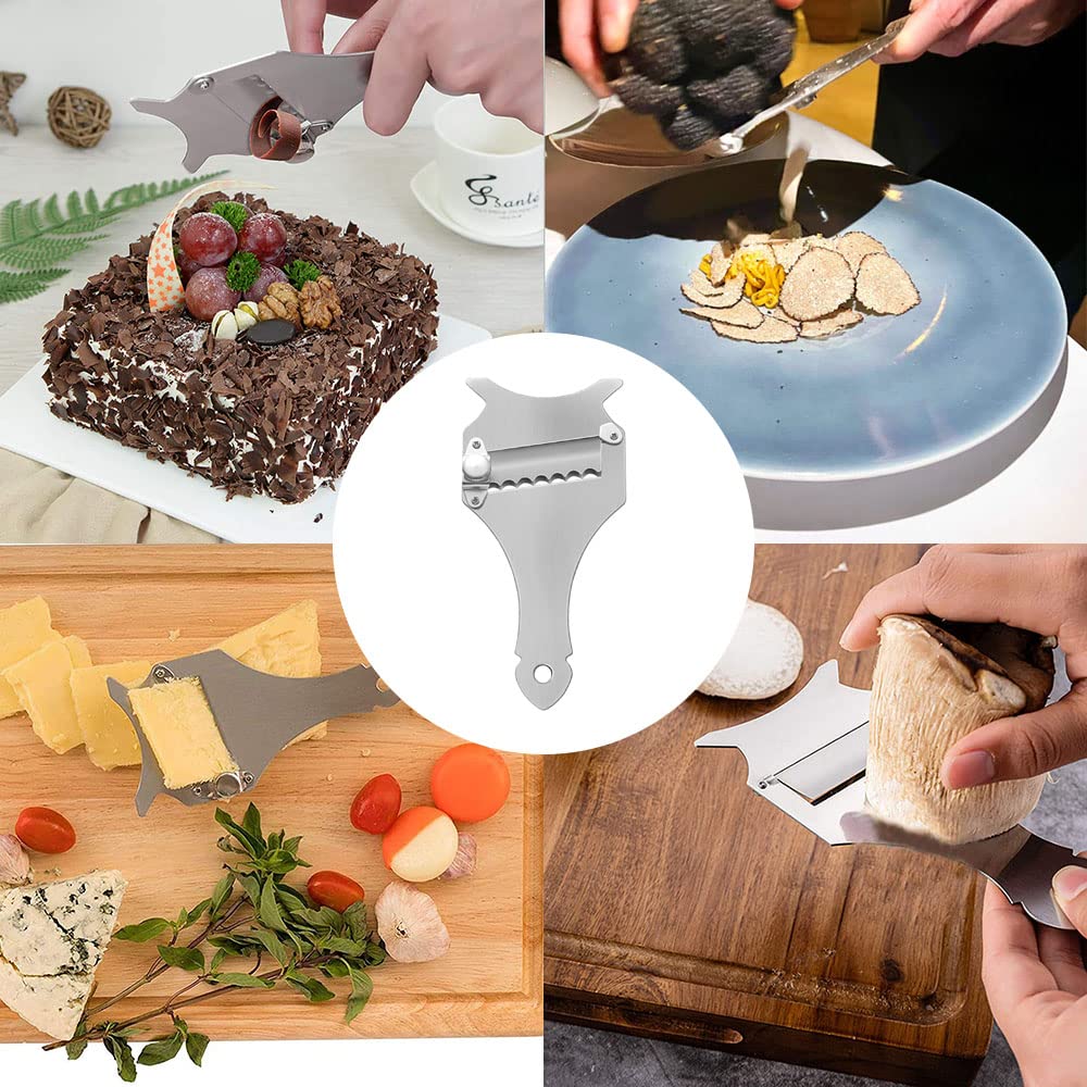 Affettatrice Per Cioccolato E Formaggio In Acciaio Inox - Lame Regolabili, Per Tartufi E Verdure - Foto 2