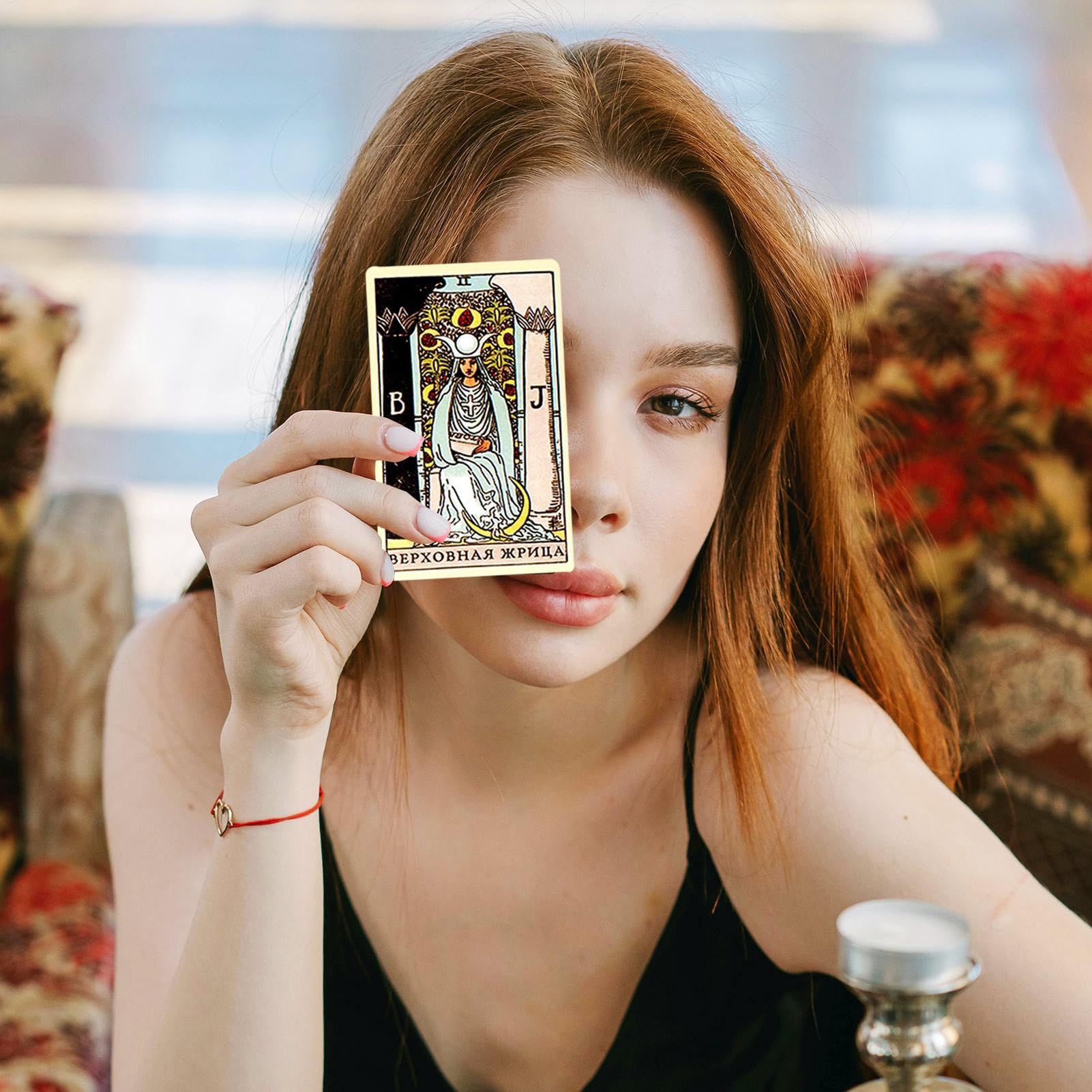 Tarocchi Divinazione, 78 fogli Oracle Inspiration Cards versione russa, psicologico, 10,5 x 6 cm, facile da usare, portatile per principianti ed esperti