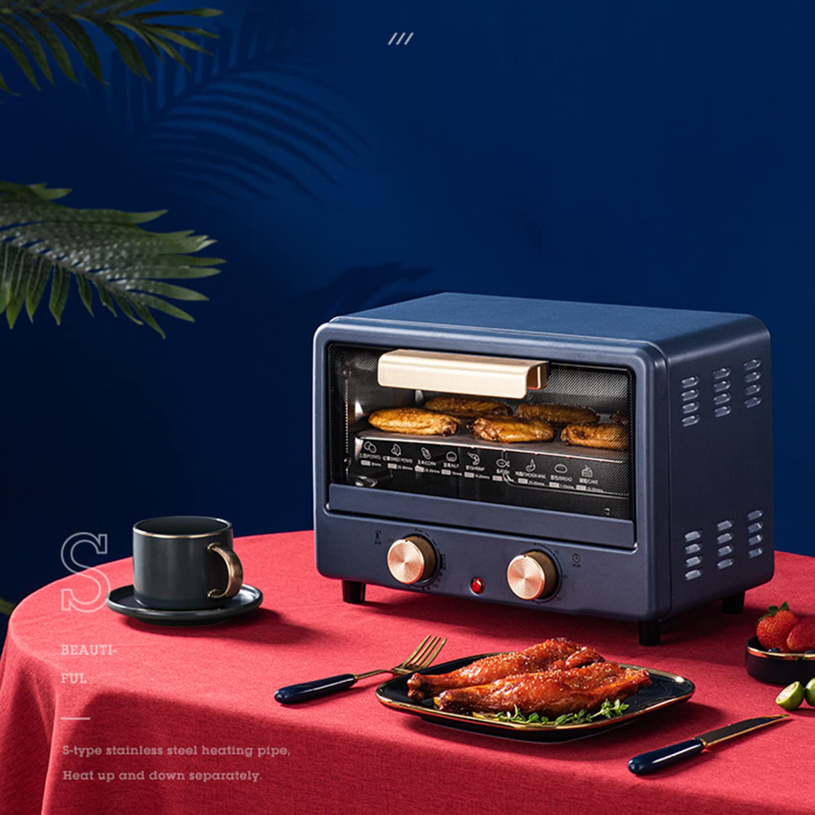 Nostalgia clásico Retro 12L encimera horno microondas, encimera microondas, horno hogar multifuncional pequeño horno eléctrico dos en uno little surprise