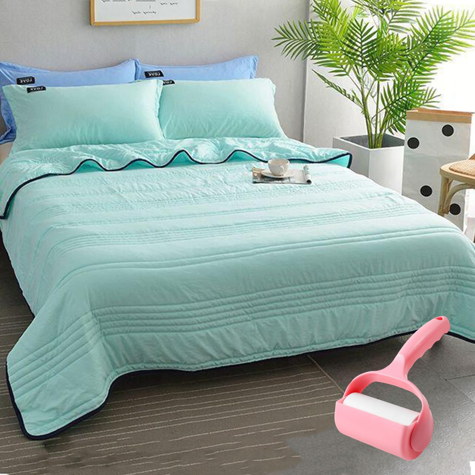 Comfy Sleepers Cooling Blanket, Ice Cooling Calming Blanket for Night Sweats, Cooler Blankets for Hot Sleeper, Soft and Skin-Friendly Summer Quilt (Aqua, 200 * 230cm)