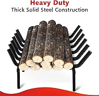 Vista 3 de SINGLYFIRE - Rejilla de chimenea de acero sólido resistente de 21 pulgadas, soporte para estufa de leña, soporte para estufa de leña para chimenea