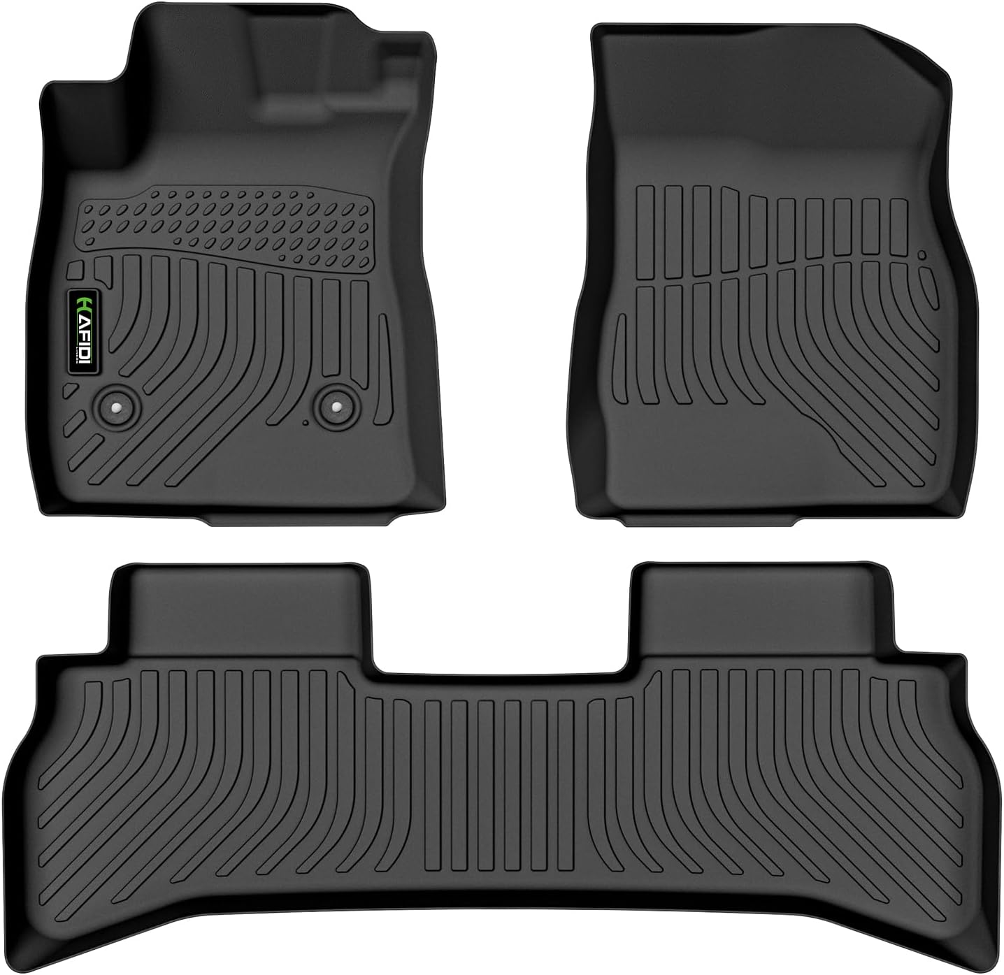 HAFIDI Floor Mats Custom for Chevy Trailblazer FWD 2024 2023 2022 2021 (Not AWD) All Weather Protection TPE Heavy Duty Non-Slip Automotive Floor Liners Fits Front& 2nd Row Full Set Accessories, Black Trialblazer FWD 2021-2024