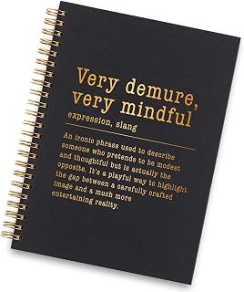 vizuzi Very Demure Very Mindful Spiral Notebooks, Coworker Sarcastic Humorous Appreciation Thank You Gifts for Boss Lady Coworker Colleague Worker Friend Spiral Notebooks ZXW34