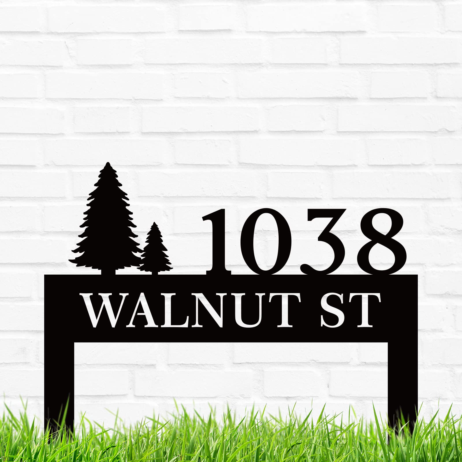 Personalized Rectangle Address Metal Yard Stake - House Numbers Yard Sign, Home Address Yard Sign for Lawn-Yard, Address Sign for the Yard-Lawn Personalized Rectangle Address Metal Yard Stake - House Numbers Yard Sign, Home Address Yard Sign for Lawn-Yard, Address Sign for the Yard-Lawn