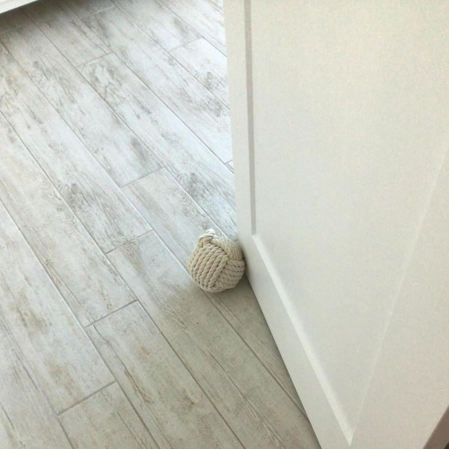 JOIKIT 2 PCS Rope Knot Door Stop, 3lbs Weighted Door Stopper for Bottom of Door Gap, Decorative Doorstop to Prevent Slamming, Keep Doors Open