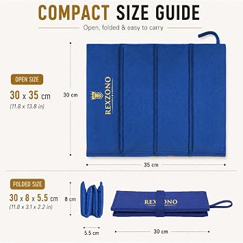 Compact Folding Sit Mat - Waterproof, Moisture-Resistant, Portable Sitting Cushion. Thermally Insulated Seat Pad for Outdoor Camping, Hiking, Picnics, Fishing, Parks and Playgrounds