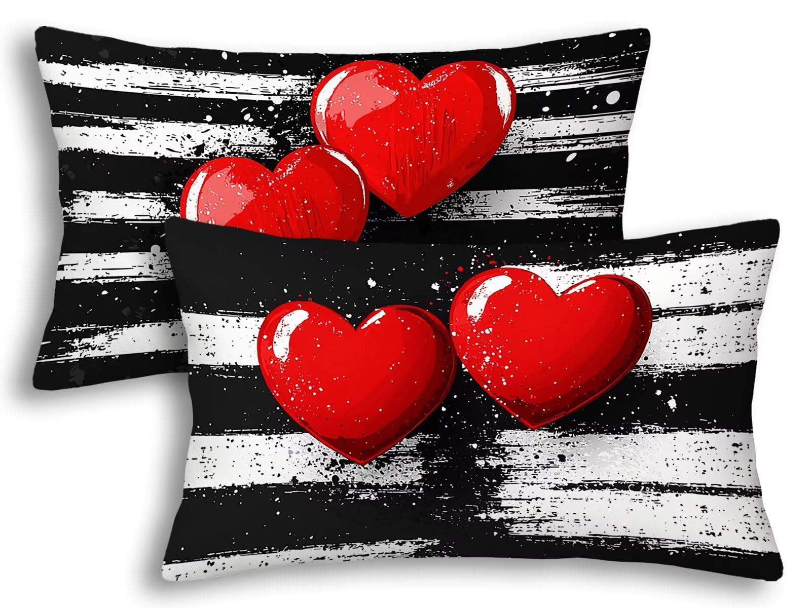 Housse coussin extérieur imperméable抗 texturé lot de 2