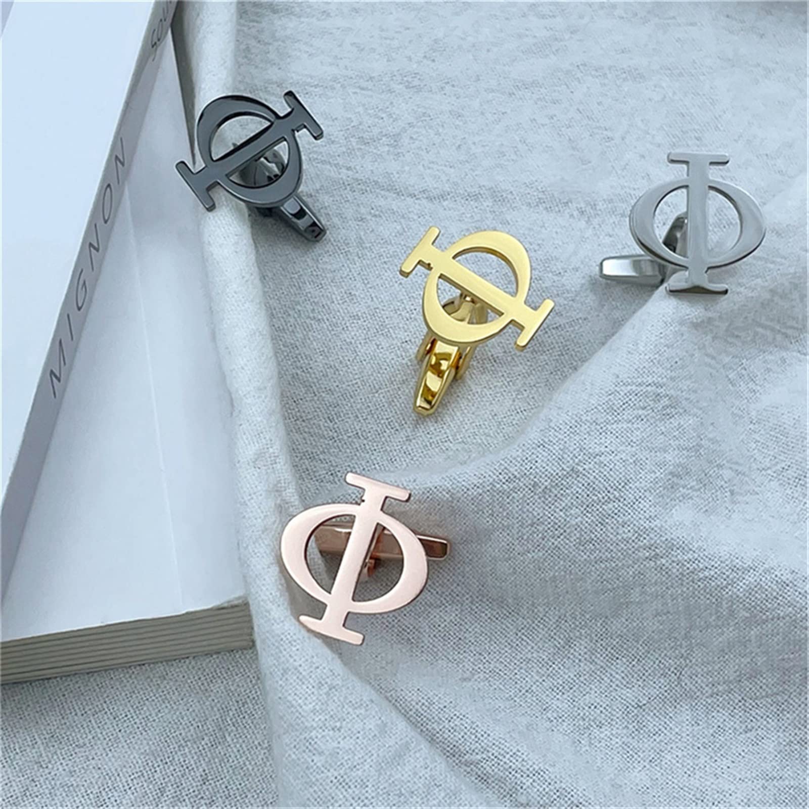 Anzug Manschettenknöpfe Gold Manschettenknöpfe für Herren Edelstahl Schwarz Manschettenknöpfe Business Hochzeit Anzug Hemd Silber Herrenschmuck (Metallfarbe : Gold)