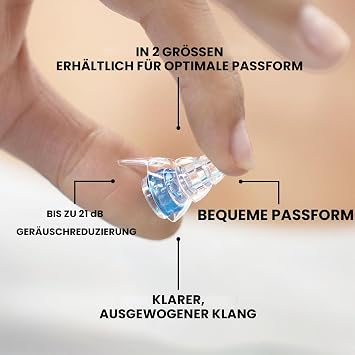 Eargasm High Fidelity Blaue Ohrstöpsel – Ohrstöpsel für Konzerte Musikfestivals Musiker Nachtleben und Motorradfahren – Wiederverwendbarer Gehörschutz mit Lärmreduzierung bis zu 21 dB