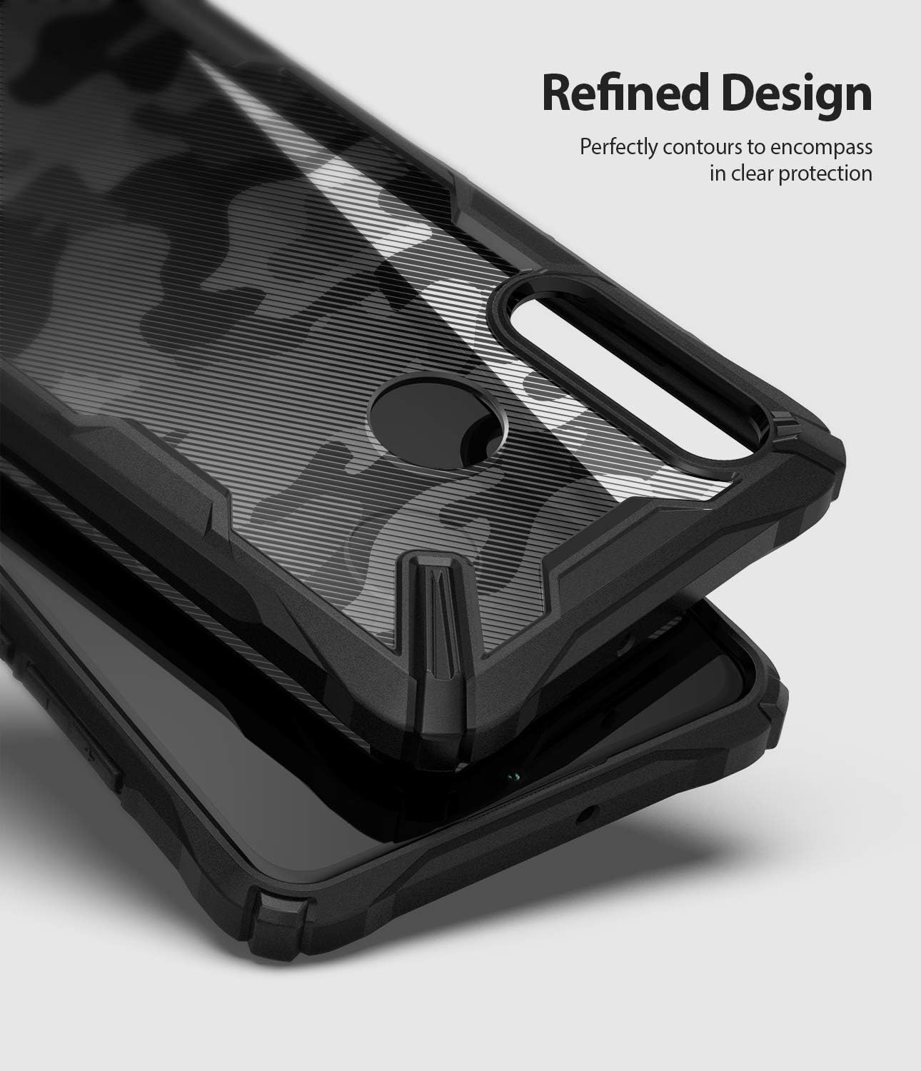 Ringke Fusion-X Compatible with P30 Lite Case - Camo Black