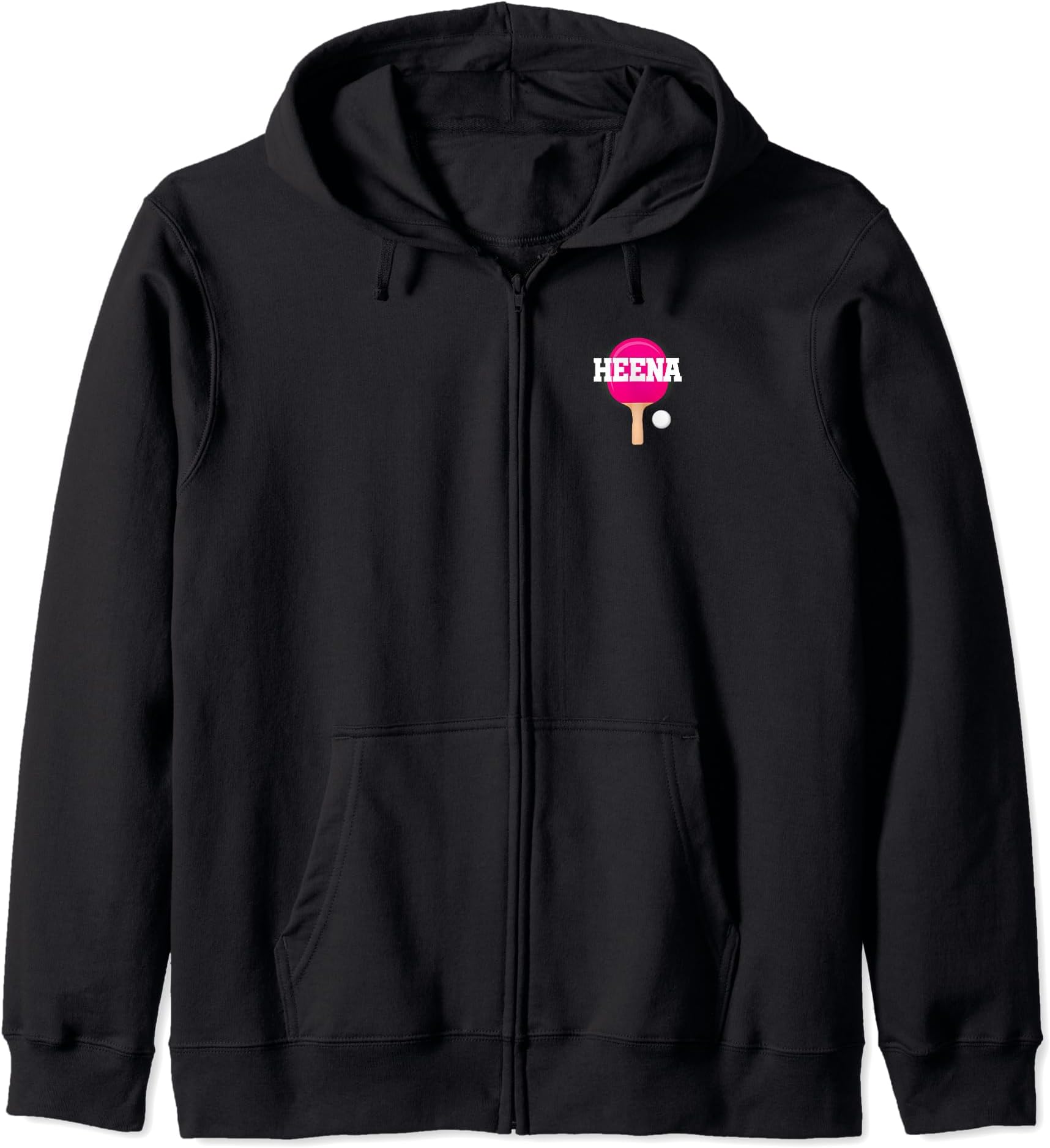 Heena Name Girls Table Tennis Ping Pong Game Racket Sports Zip Hoodie