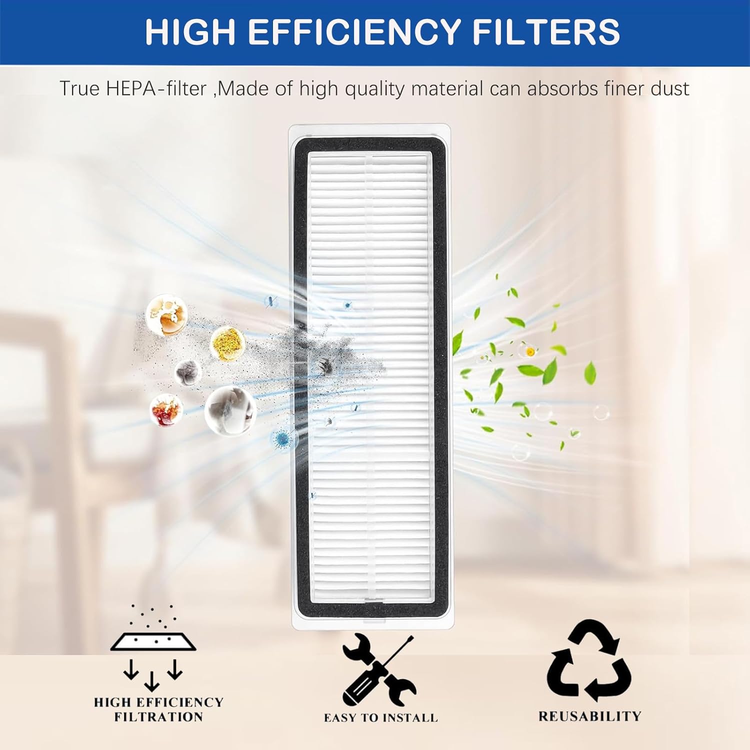 25Pcs Replacement Parts for Dreame L10s Ultra / L10 Ultra Robot Vacuum Cleaner,2 Main Roller Brush 6 Side Brushes 4 Hepa Filters 6 Mop Pads 6 Vacuum Bags 1Clean Tool