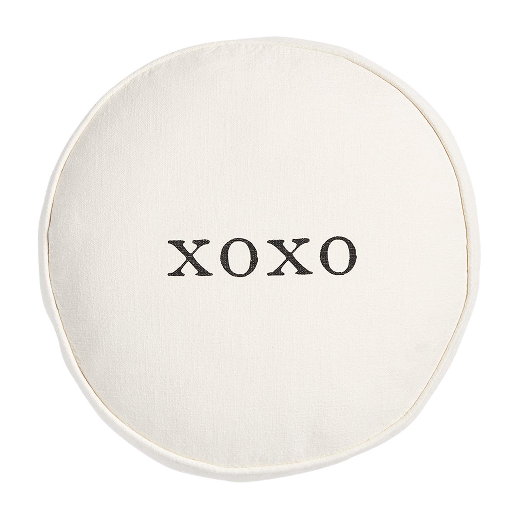 Mud Pie ROUND LOVE PILLOWS, XO