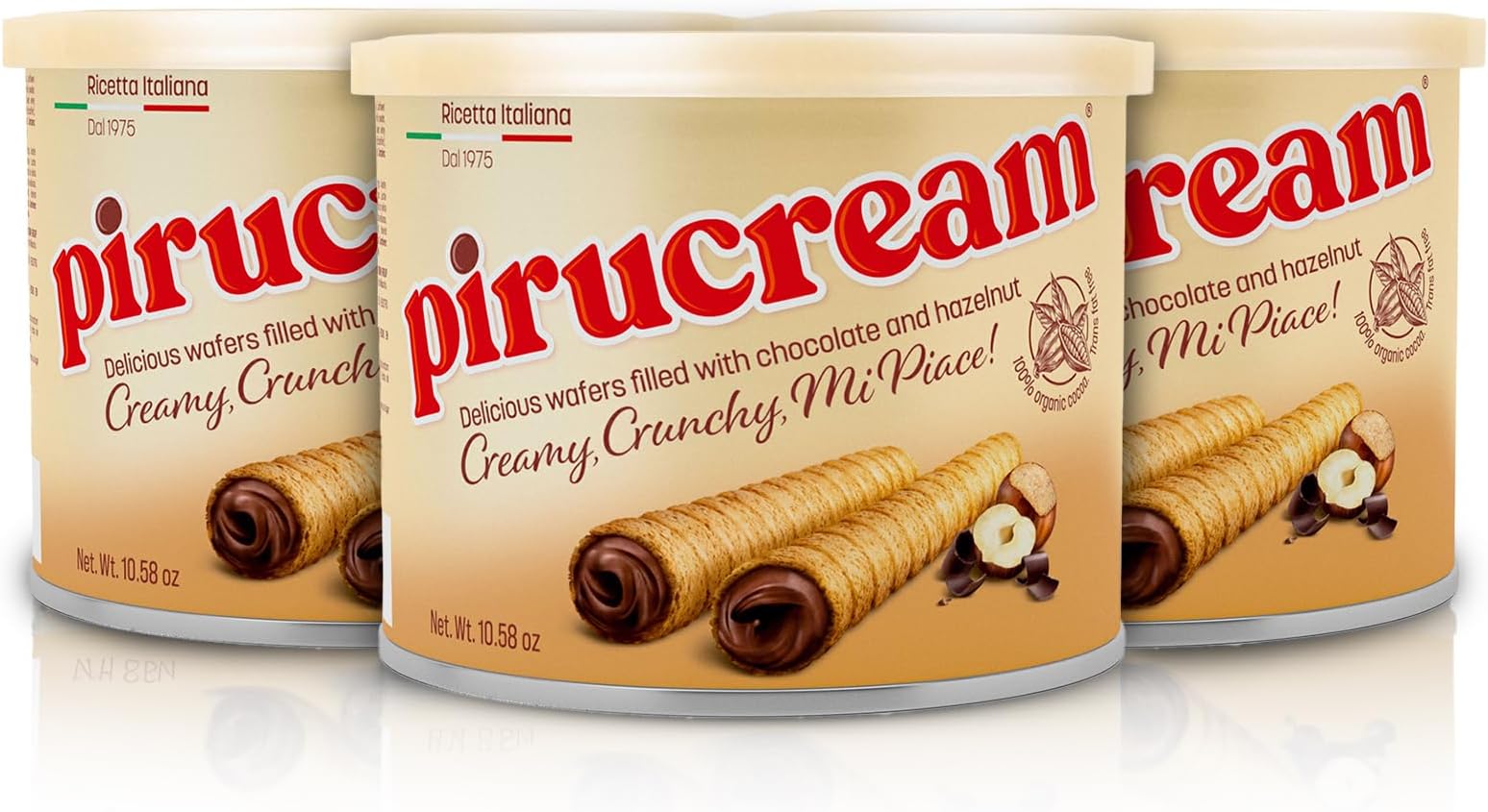 Pirucream Rolled Wafer Can - Pack of 3 (300g/ 10.59oz)