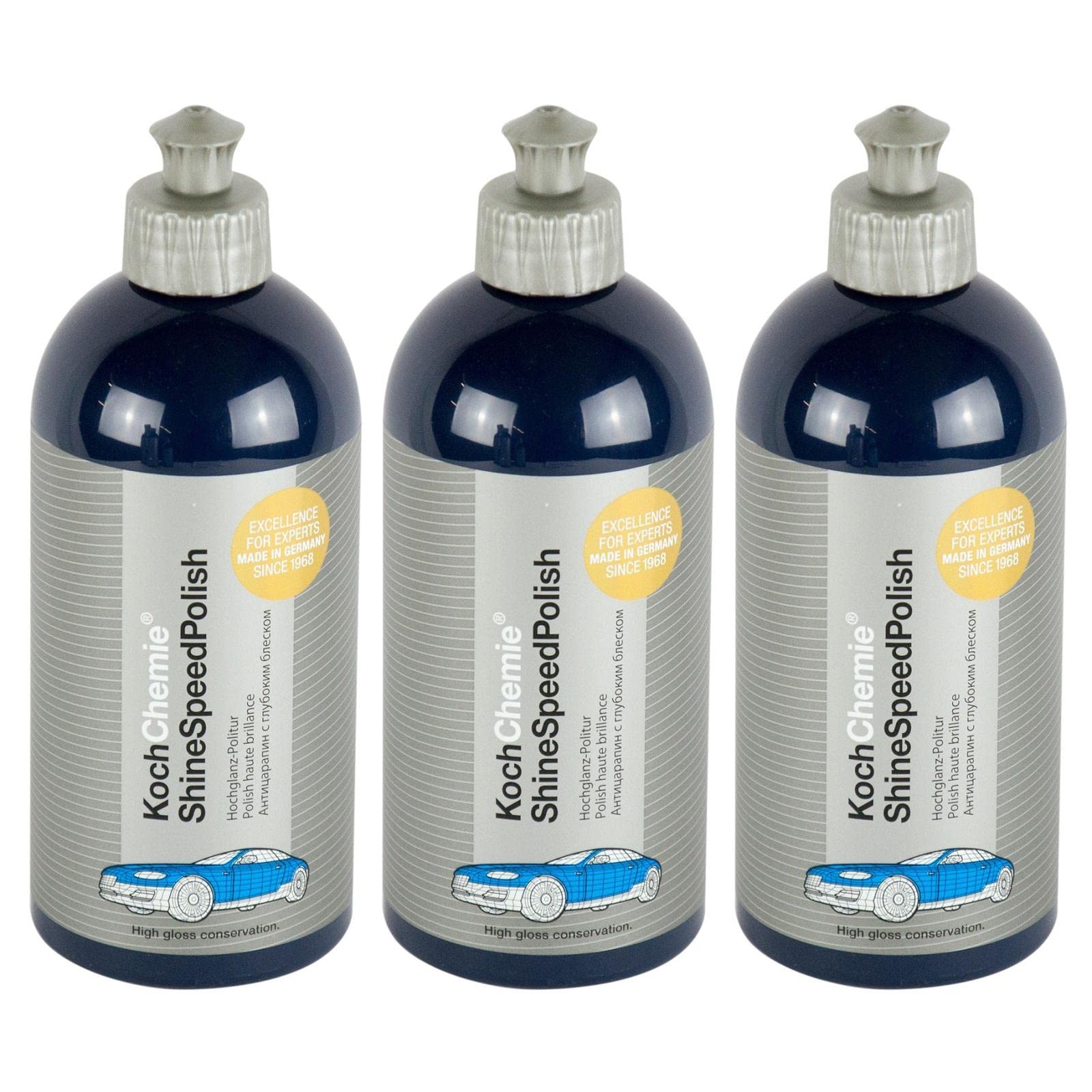 Koch Chemie Lot de 3 Polissage Shine Speed Polish Politur Autopolitur 500 ML
