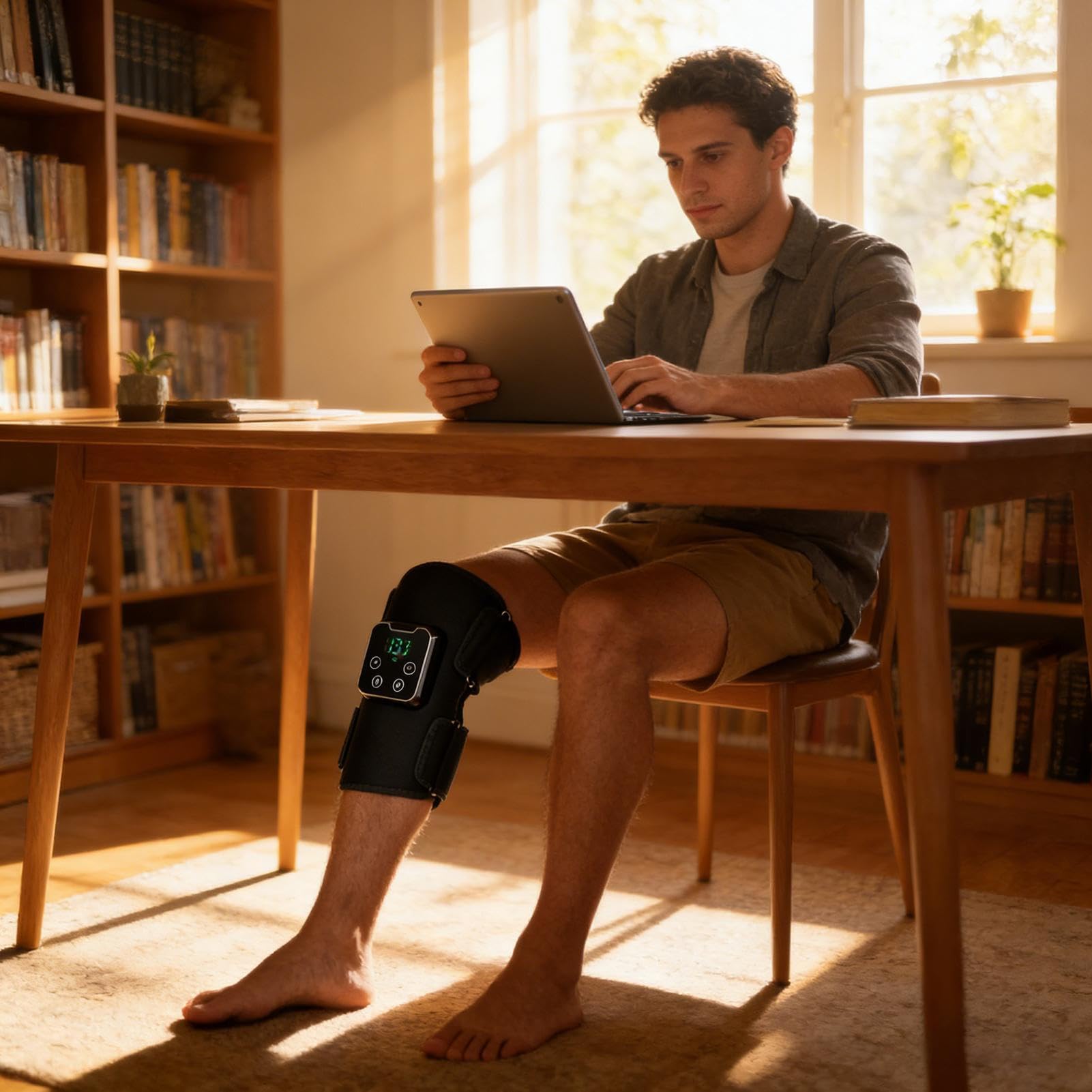 Dispositivo Massaggio a Compressione per Gambe con Timer 3 Modalità