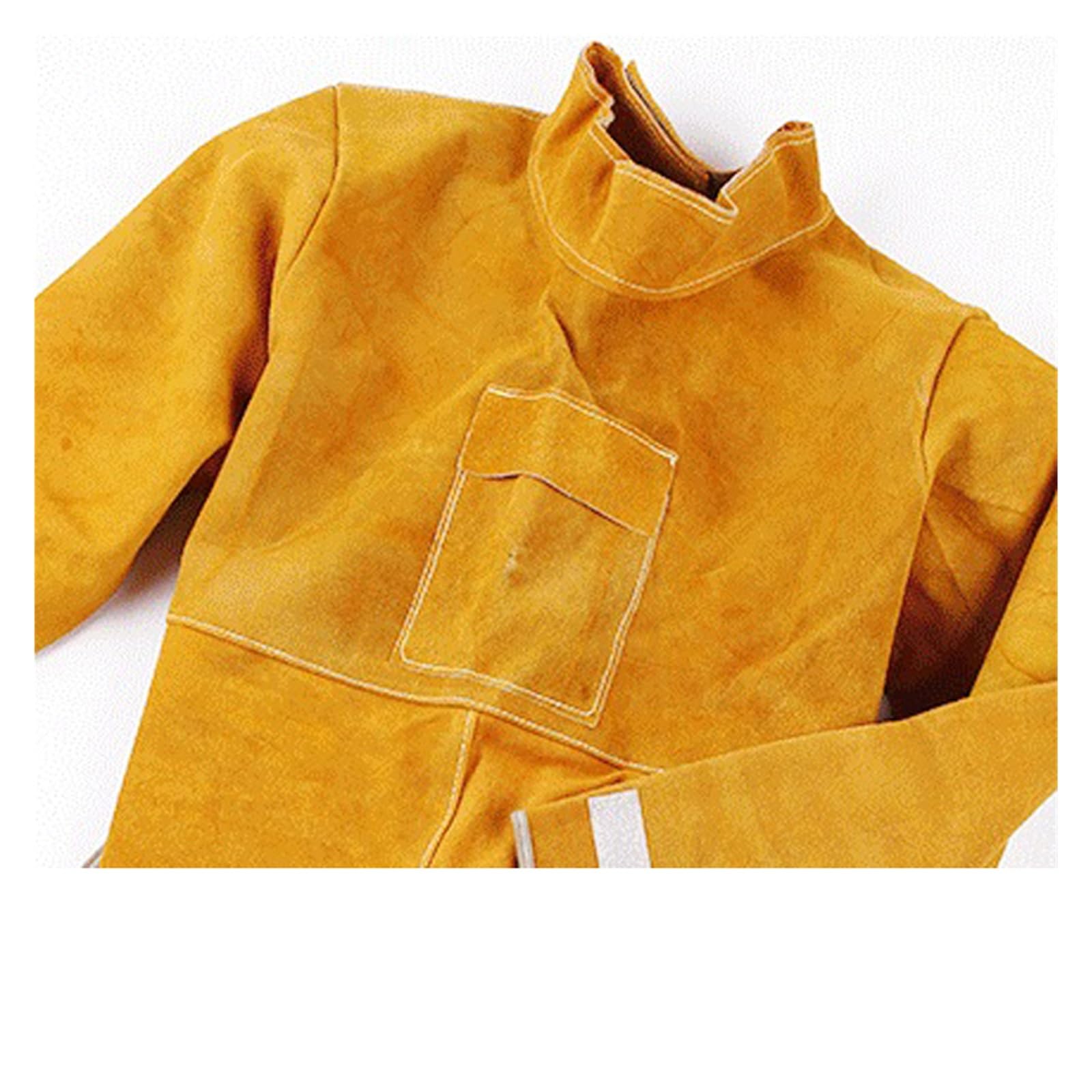 Grembiule da saldatore, Abbigliamento protettivo for saldatura Tute in pelle Abbigliamento ignifugo anti-incendio(2XL)