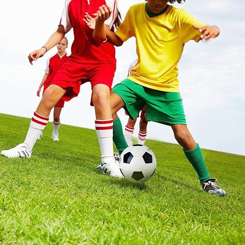 Miniatura 4 de Yanen Balón de fútbol tradicional para entrenamiento, recreación, práctica, alto rendimiento, clásico con tamaños 3, 4, 5 para diferentes edades,