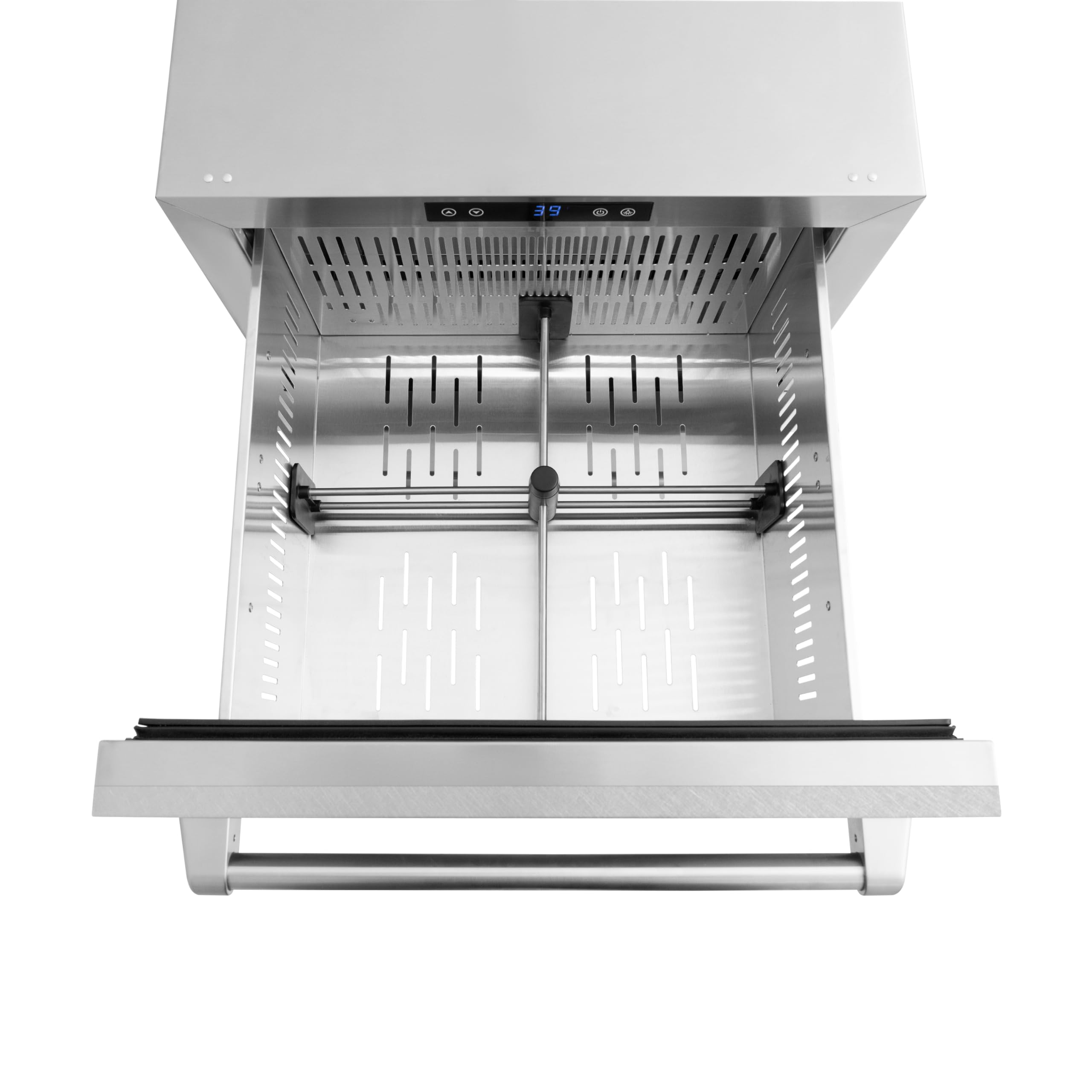 Z Line Kitchen And Bath ZLINE 24 In. Touchstone 168 Can Outdoor-Rated Dual Refrigerator Drawer With Satin Stainless Steel Doors (Rdso-Sn-24) on Fridge.com - View 2