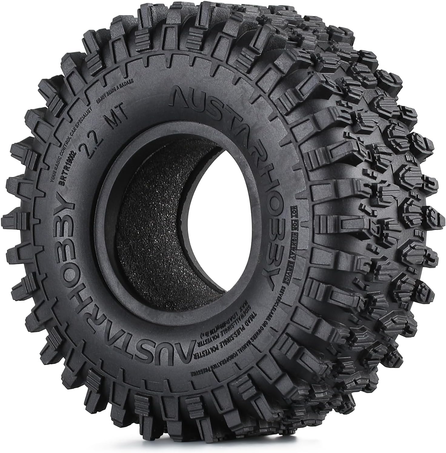 INJORA 2.2inch Crawler Tires 4Pcs RC Rubber Tyre Set Wheel Tires for 1/10 RC Rock Crawler Axial SCX10 RR10 Wraith