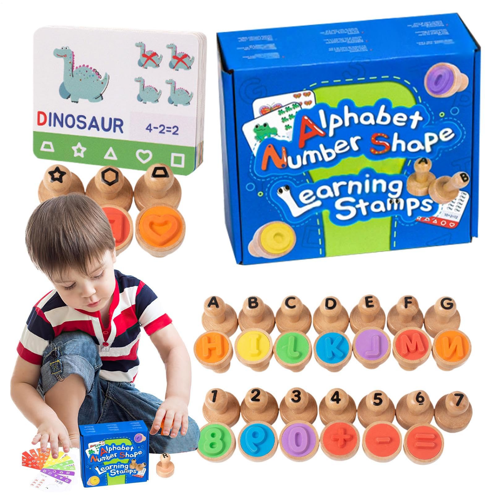 Zestaw znaczków z numerami alfabetu, zestaw do nauki kart, kompaktowe materiały przedszkolne, klasa sztuka i rzemiosło narzędzie do zapisywania i scrapbookingu, 7,28 x 2,8 x 6,18